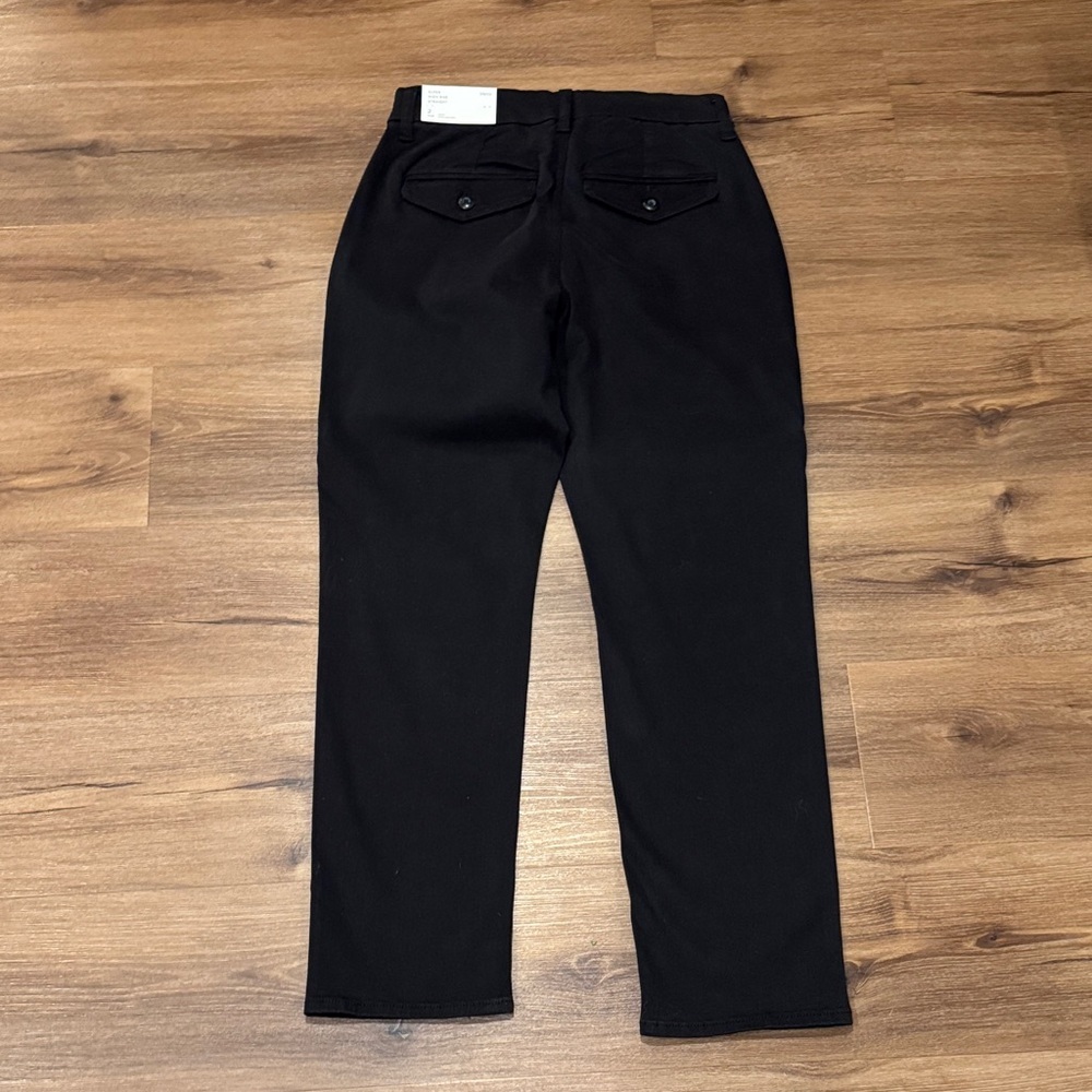 NWT American Eagle Super High Rise Black Straight Leg Pants. Size 2/26 Short - Picture 5 of 6